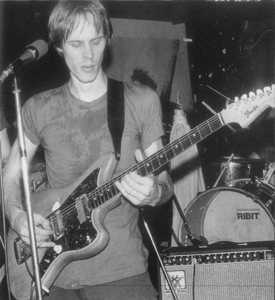 Tom Verlaine of Television. Photo from the book: Classic Moments-Fifty years of Modern Music. Unfortunately his mention in the book wasn't the Music Man but the Jazzmaster with the lipstick tube pickups.